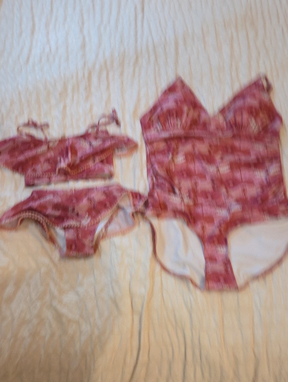 kate quinn Pink Dragonfly One-Piece Swimsuit with Matching Daughter Two-piece